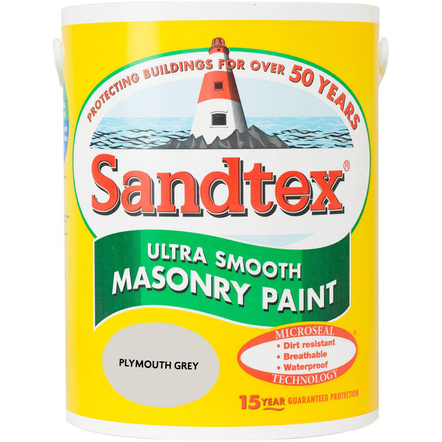 Sandtex Retail Fine Textured Masonry Plymouth Grey 5 L
