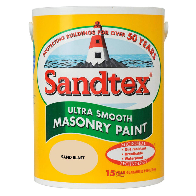 Sandtex 5 litres Ultra Smooth Masonry Paint Sandblast