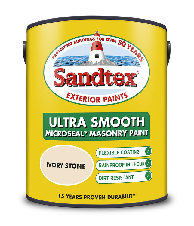 Sandtex Smooth Masonry 5L Ivory Stone