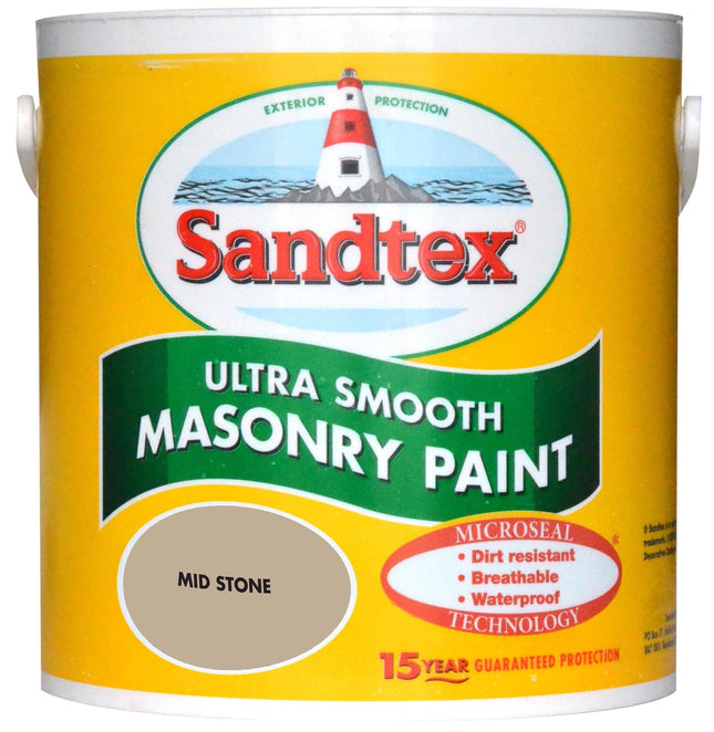 Sandtex Retail Ultra Smooth Masonry Mid Stone 2.5 L