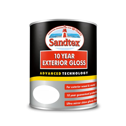 Sandtex 10 Year Exterior Gloss 2.5 Litre Brilliant White