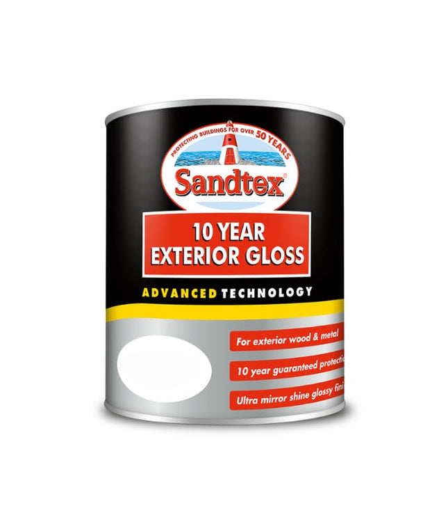 Sandtex 10 Year Exterior Gloss 2.5 Litre Brilliant White