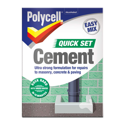 POLYCELL 20204 Polycell Quick Set Cement Polyfilla, 2 kg - Grey