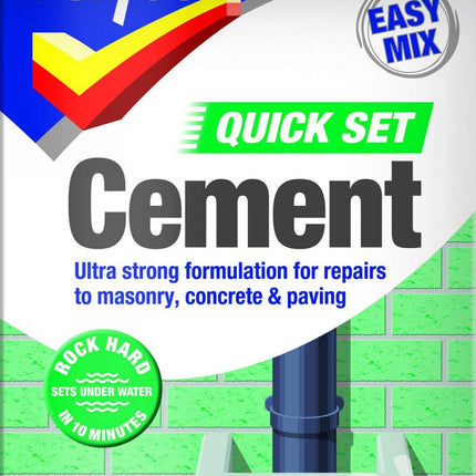 POLYCELL 20204 Polycell Quick Set Cement Polyfilla, 2 kg - Grey