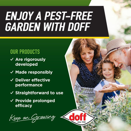Doff Power Up Slug & Snail Killer - 3X More Powerful, 3X More Coverage Slug Pellets for Gardens & Homes - Rainproof & Fast-Acting Slug & Snail Control, 650g