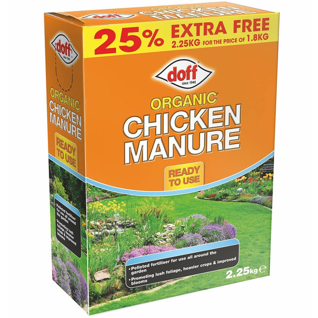 Doff Organic Pelleted Chicken Manure Fertiliser, Orange