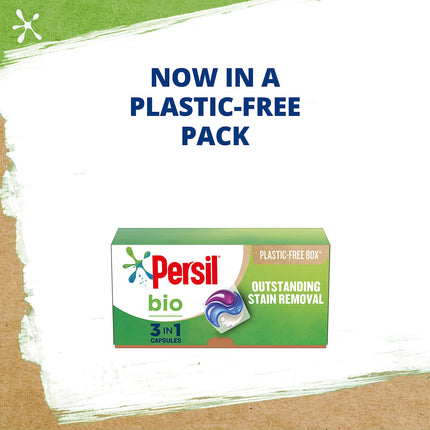 Persil 3 in 1 Bio Washing Capsules laundry capsules for a powerful clean 1st time with recyclable, plastic-free box* 3x 40 capsules (120 washes)