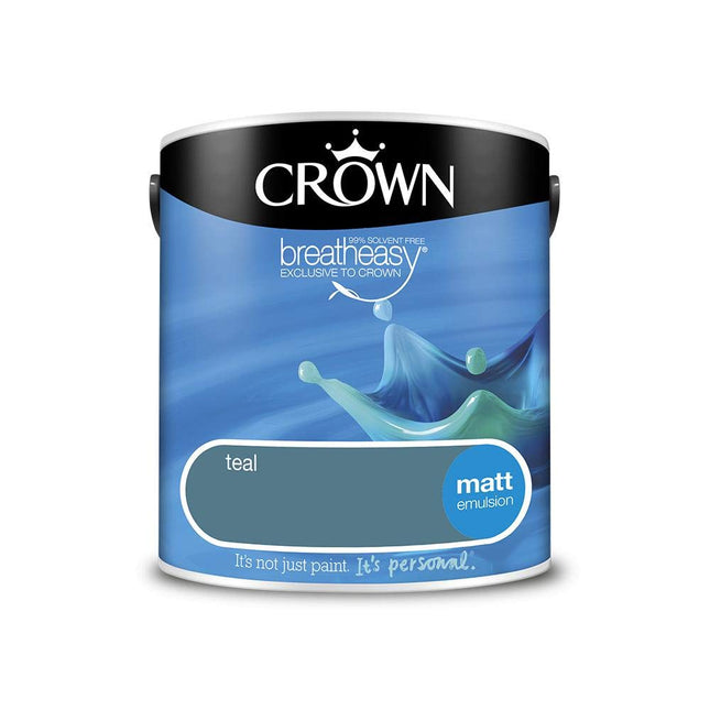2.5L CROWN Standard Breatheasy Matt Emulsion Paint - Teal