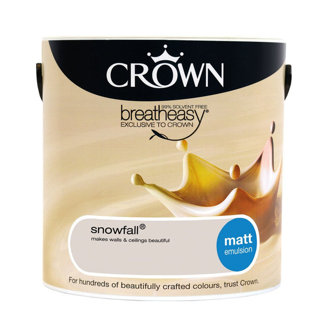 Crown Breatheasy Emulsion Paint - Matt - Snowfall - 2.5L
