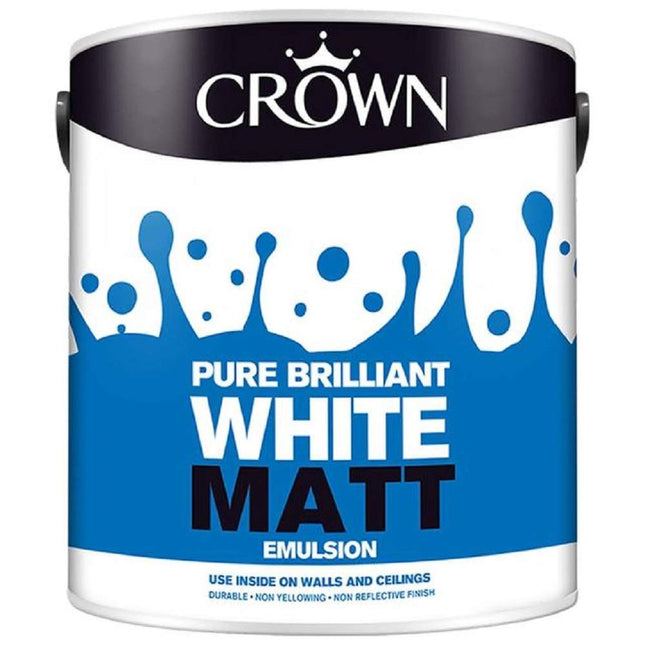 Crown Pure Brilliant White Matt Emulsion 2.5 Litre