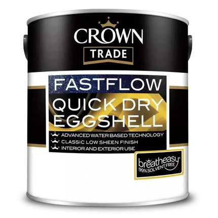 Crown Trade Fastflow Quick Dry Eggshell White-2.5 L