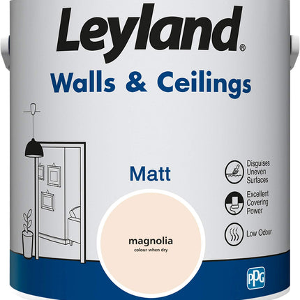 Leyland Walls & Ceilings Matt Magnolia 2.5L