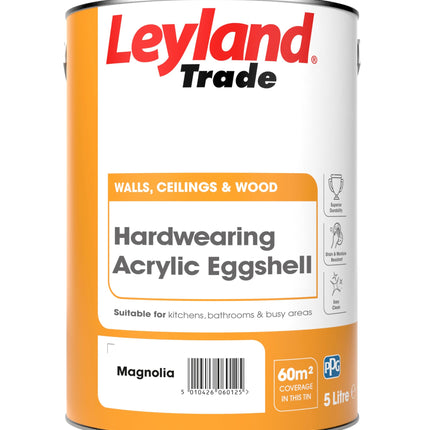 Leyland Trade Acrylic Eggshell Paint - Magnolia 5L