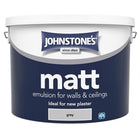 Johnstone's 10L Contract Matt Emulsion Grey Paint Walls Plaster Build Home House