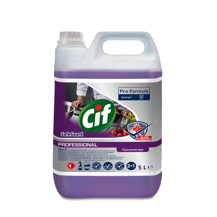 CIF PF.SAFEGUARD (2IN1 CL.DISINF.CO.CL.) 2X5L
