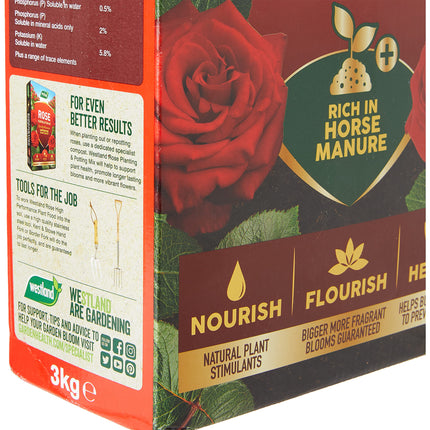 Westland Horse Manure and Plant Stimulant Enriched Rose Food, 3 kg