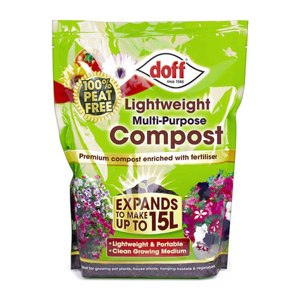 Doff Lightweight Multi Purpose Compost (expands to 15 Litres)