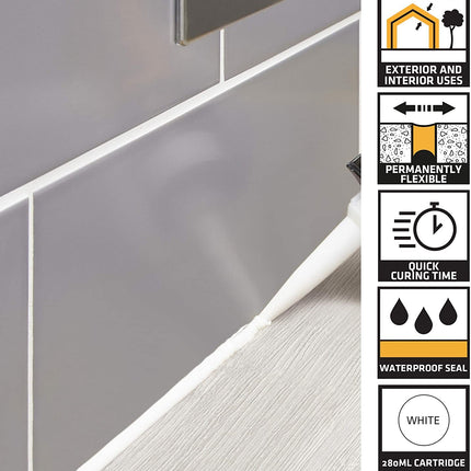 Everbuild Brown General Purpose Silicone - 4 Tubes