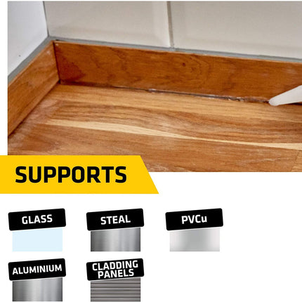Everbuild 3 X General Purpose Silicone - Multi-Purpose Silicone sealant - 280ml (Clear)