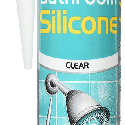 PACK OF 2 EVERBUILD Clear Showerproof Antifungal Bathroom Silicone Sealant