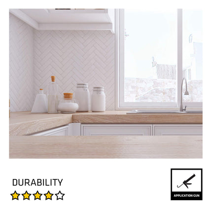 Everbuild Bath and Kitchen Acrylic Sealant – Anti Mould Formulation – White – 200ml