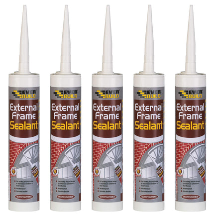 Everbuild 5 X EXTBR 310ml External Frame Acrylic Sealant - Brown