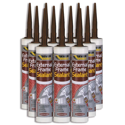 12X Everbuild Brown External & Internal Acrylic Frame Sealant - 310ml