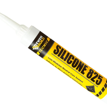 Everbuild Tecnic Silicone 825 Sealant – Excellent Adhesion – Internal And External Sealing Use – Dark Anthracite – 380ml