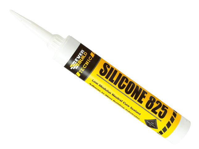 Everbuild Tecnic Silicone 825 Sealant – Excellent Adhesion – Internal And External Sealing Use – Dark Anthracite – 380ml