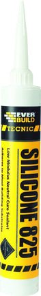 Everbuild Tecnic Silicone 825 Sealant – Excellent Adhesion – Internal And External Sealing Use – Mid Grey – 380ml