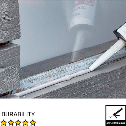 Everbuild White External Frame Sealant - 4 Tubes