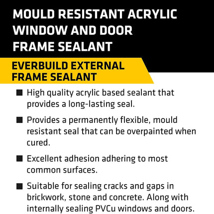 Everbuild White External Frame Sealant - 4 Tubes