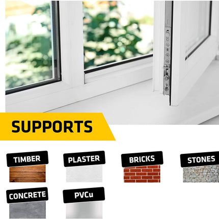 Everbuild White External Frame Sealant - 4 Tubes