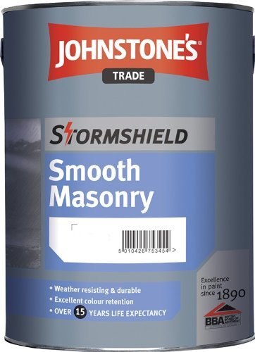 5LTR - JOHNSTONES TRADE STORMSHIELD SMOOTH EMULSION BRILLIANT WHITE