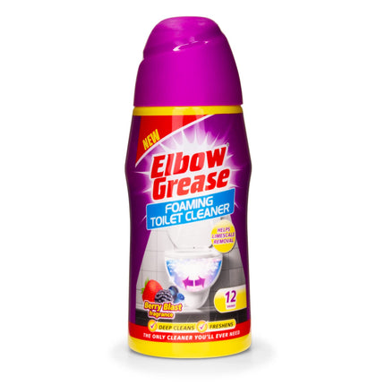 Elbow Grease Foaming Toilet Cleaner, Deep Cleaning Action, Berry Blast Fragrance, 500 G