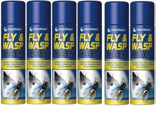 6 X 300ml Fly And Wasp Killer Spray Kills Flies Wasp Flying Ant Midges Mosquitoe (1300)