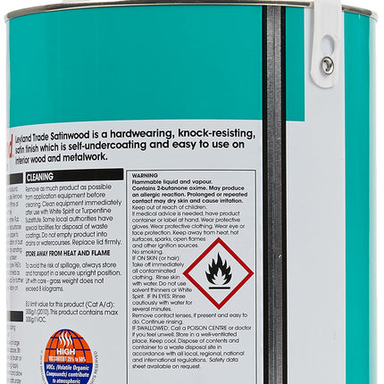 Leyland Trade Satinwood Paint - Brilliant White 5L