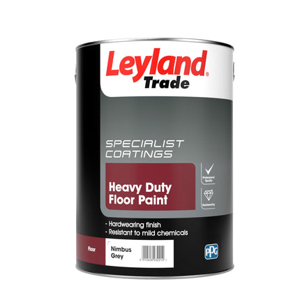 Leyland Trade Heavy Duty Floor Paint - Nimbus Grey 5L