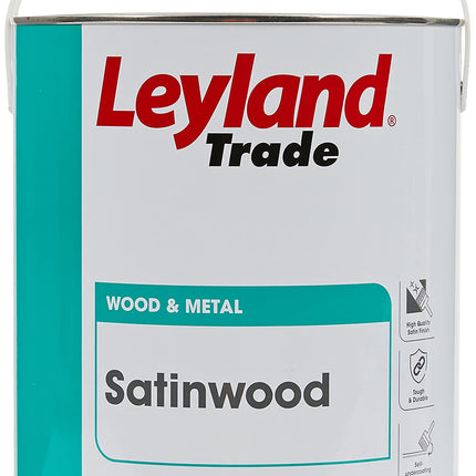 Leyland Trade Satinwood Paint - Brilliant White 5L