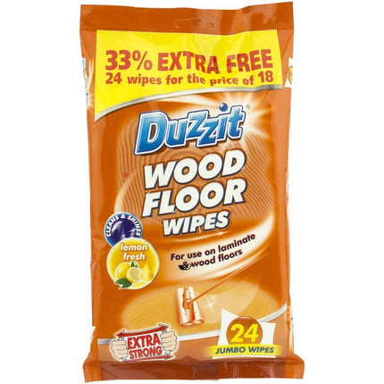 DUZZIT WOOD FLOOR WIPES EXTRA LARGE WIPES PACK OF 4 (5)