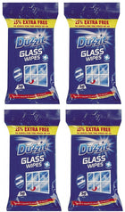4 x Duzzit Glass Window Mirror Cleaning Wipes Pack Of 50