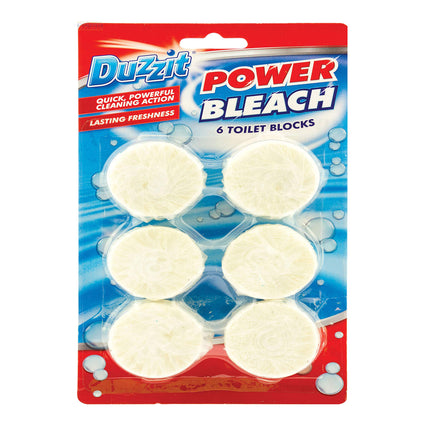 Pack of 6 Duzzit Power Bleach Toilet Block