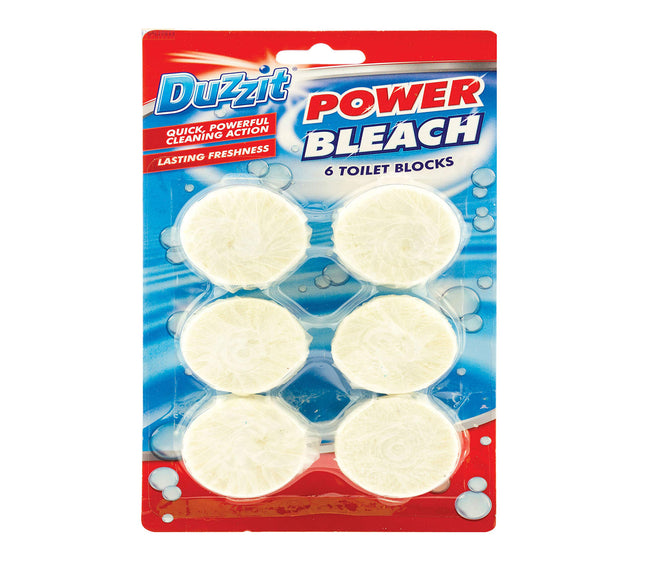 Pack of 6 Duzzit Power Bleach Toilet Block