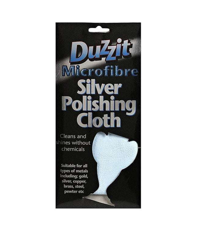 2xDZT1012 Multipurpose Microfibre Silver Polishing Cloth, Machine Washable
