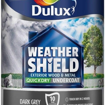 STX_445257 Dulux Weathershield Quick Dry Undercoat 750ml Dark Grey (5092084)