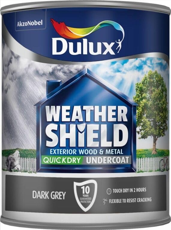 STX_445257 Dulux Weathershield Quick Dry Undercoat 750ml Dark Grey (5092084)