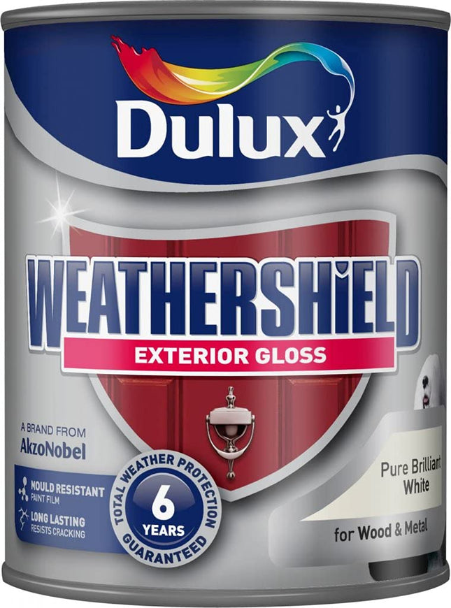 STX_447511 Dulux Weathershield Exterior Gloss 750ml Pure Brilliant White ()