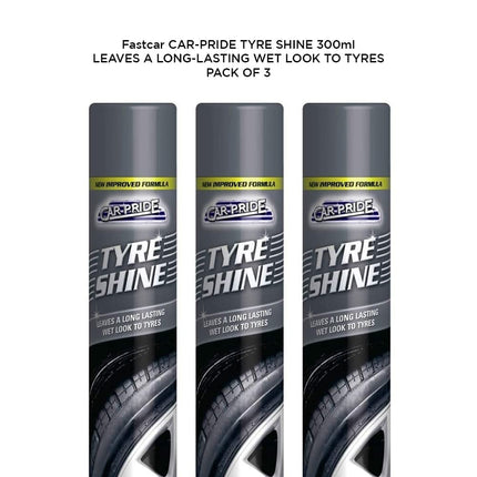 Car-Pride Tyre Shine - Leaves a Long-Lasting Wet Look to Tyres Gloss Finish, Easy to Apply - Restores & Protects Tyres 300ml (3)