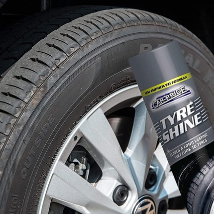 Car-Pride Tyre Shine - Leaves a Long-Lasting Wet Look to Tyres Gloss Finish, Easy to Apply - Restores & Protects Tyres 300ml (3)