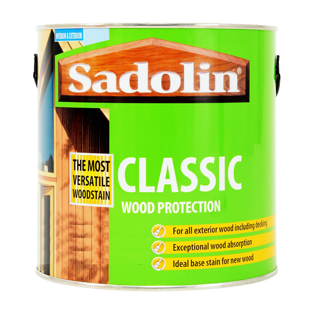 Sadolin 2.5 Litre Classic Basecoat Woodstain Jacobean Walnut